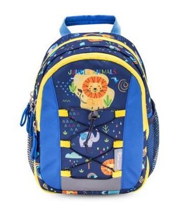 Hátizsák, cipzáras, BELMIL "Mini Kiddy Little Jungle", dzsungel