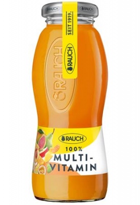 Gyümölcslé, 100%, szénsavmentes, 0,2 l, RAUCH "Prémium", multivitamin