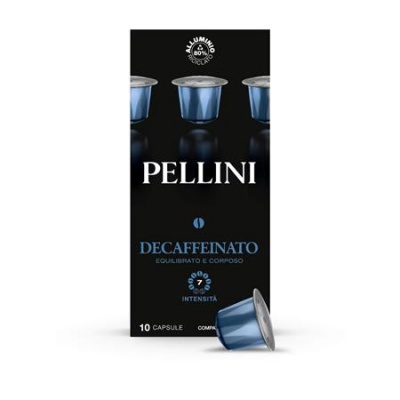 Kávékapszula, Nespresso® kompatibilis, 10 db, PELLINI, "Top koffeinmentes"