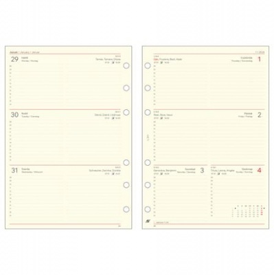 Kalendárium betét, tervező, heti, "L", SATURNUS, chamois 2026