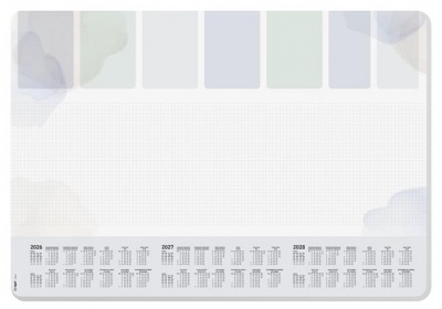 Könyökalátét, 595x410 mm, 3 éves és heti tervezővel, SIGEL "Pastel"