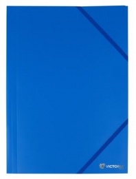 Gumis mappa, 15 mm, PP, A4, VICTORIA OFFICE, kék