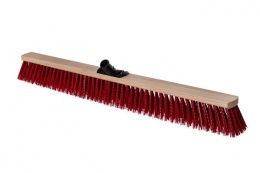 Tolóseprű, kültéri, fa, 80 cm, BONUS "Maddox", piros