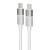 Töltőkábel, USB-C - USB-C, 60W, 1 m, AVAX "CB316 Glowy", fehér